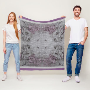 Luxus Angel Moderne Vintage Rose Fleecedecke