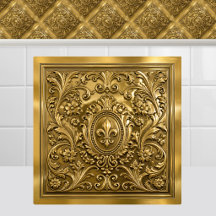 Luxus Antique Gold Französischer Fleur de Lys Rege