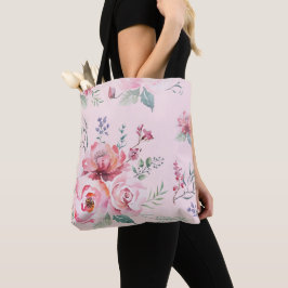 Luxus-Aquarell-Rosa-Rosen Botanisches Ästhetik-Des