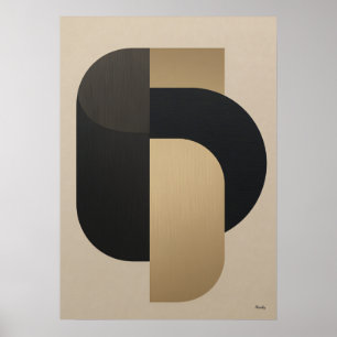 Luxus-Architektur-Geometrie Nr. 03 – Japandi-Kunst Poster