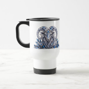 Luxus-Aries-Zodiak-Kristall Reisebecher