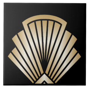 Luxus-Art-Deco-Ventilator-Motiv Fliese
