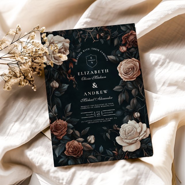 Luxus Art Nouveau Floral Wedding Einladung (Von Creator hochgeladen)
