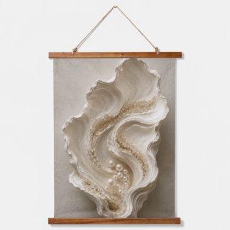 Luxus-Austernschalen-Tapisserie Wandteppich Mit Holzrahmen