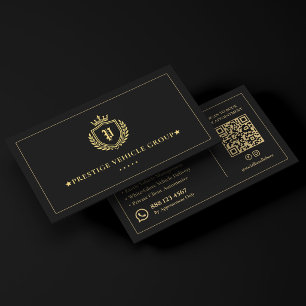 Luxus-Automobil-Concierge Executive Crest Black  Visitenkarte