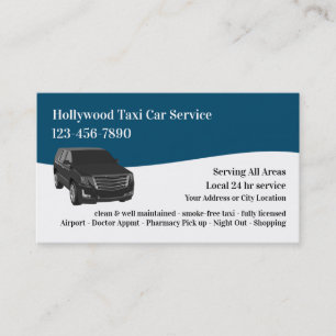 Luxus-Autovermietung Taxi Visitenkarten Visitenkarte