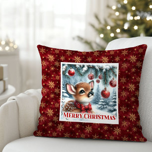 Luxus-Babyhirsch-Schneewald-Kindergeschenk Weihnac Kissen