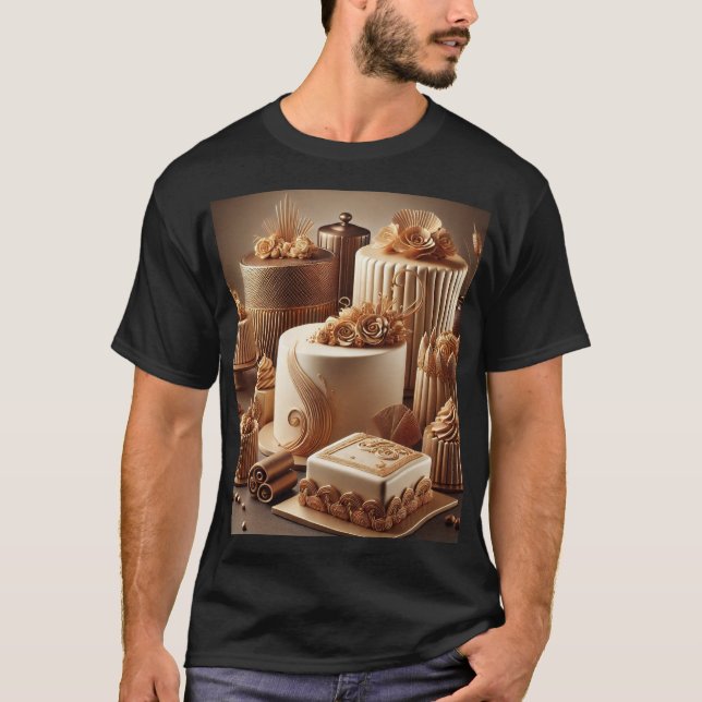 Luxus Baker & Cake Designer T-Shirt (Vorderseite)