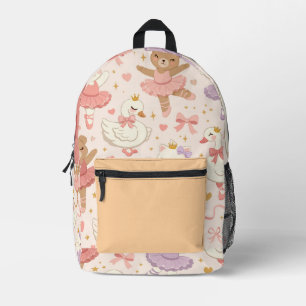 Luxus-Ballerina-Tiere-Kinder-Rucksack-Muster Bedruckter Rucksack