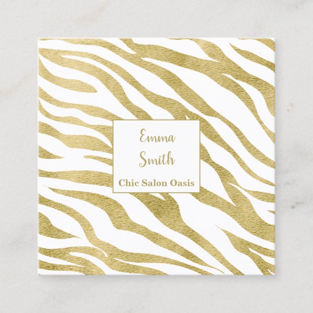 Luxus Beauty Beruflich Business Card Quadratische Visitenkarte (Vorderseite)