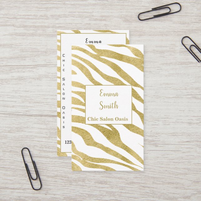 Luxus Beauty Beruflich Business Card Visitenkarte (Vorderseite/Rückseite Beispiel)