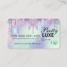 Luxus Beauty Dripping Holographic Credit Style Bu