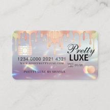 Luxus Beauty Dripping Holographic Credit Style Bu