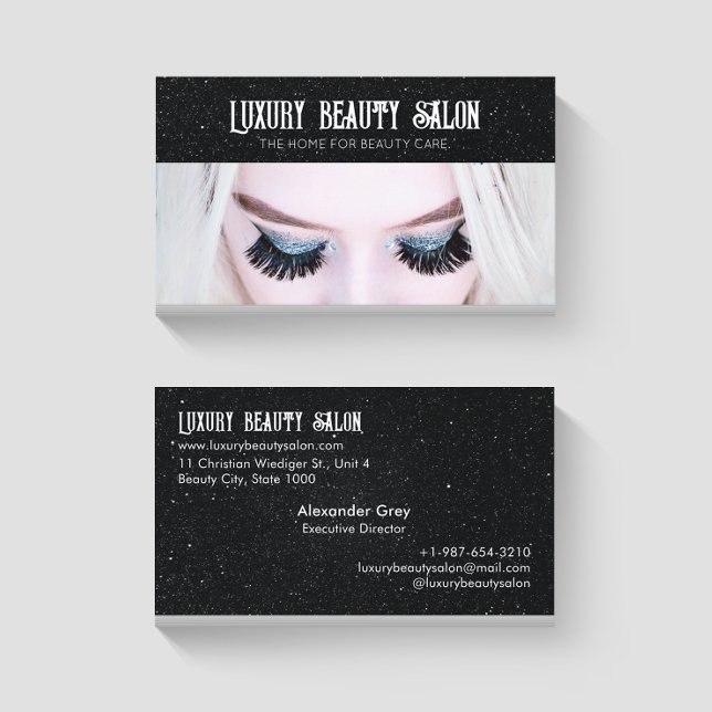 Luxus Beauty Salon Business Card Visitenkarte (Von Creator hochgeladen)