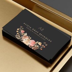 Luxus-Beautysalon-Spa mit Holzkohle und Gold Visitenkarte