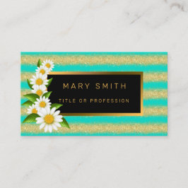 Luxus Best Popular Turquoise Gold Glitzer Visitenkarte