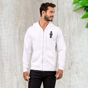 Luxus Black Chronograph Stilvolle Zeit beobachten Hoodie