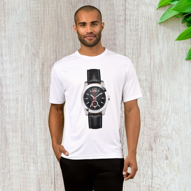 Luxus Black Chronograph Stilvolle Zeit beobachten T-Shirt (Von Creator hochgeladen)