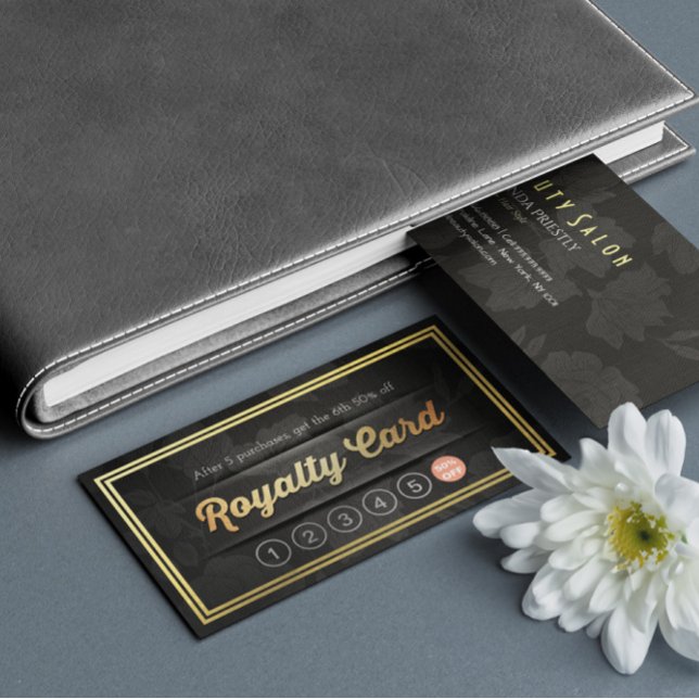 Luxus Black Gold Makeup Schönheitssalon Loyalität Treuekarte (Von Creator hochgeladen)