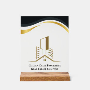 Luxus Black & Gold Personalisiert Real Anwesen Acrylschild