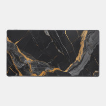 Luxus Black Marble Desk Mat