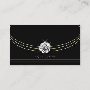 Luxus Black Platinum Farben Helle Imitate Diamonds Visitenkarte