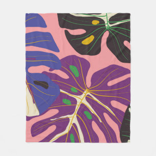 Luxus-Blatt Art Deco Tapete. Naturhintergrund. Fleecedecke