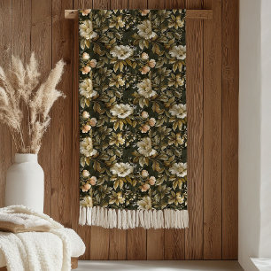 Luxus-Blattdecke Elegante Grün-Gold-Töne Fleecedecke