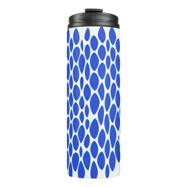Luxus-Blau-Python-Hautmuster Thermosbecher (Vorderseite)