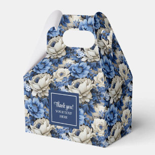 Luxus Blaue Elfenbein Blumen Personalisierte Gesch Geschenkschachtel