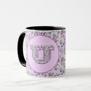 Luxus-Blume Monogram U Tasse