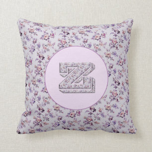 Luxus-Blume Monogram Z Kissen