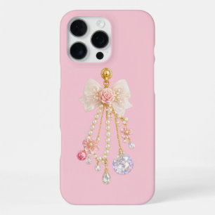 Luxus-Blumen-Schleife-Perlen-iPhone 16 Pro Max Hül iPhone 16 Pro Max Hülle