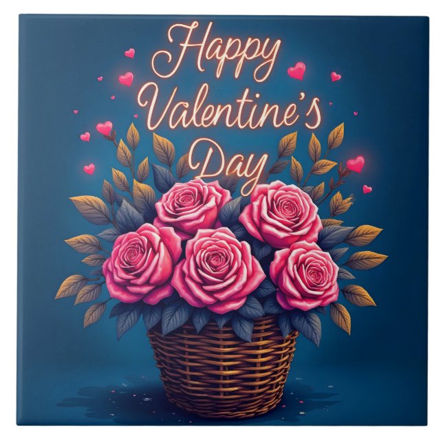 Luxus-Blumen-Schöne-Liebe-Popular-Kollektion Fliese (Vorderseite)