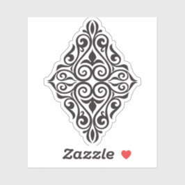 Luxus-Blumenrahmen-Dekorative Kunst im Vintage-Sti Aufkleber