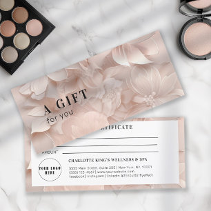 Luxus, Blush-Beige, Blume, Logo