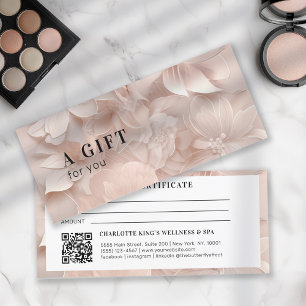 Luxus, Blush-Beige, Blume QR Code