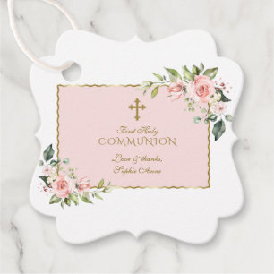 Luxus Blush Blume Gold Cross Heilige Kommune Geschenkanhänger