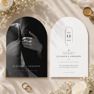 Luxus-Bogen-Foto-Hochzeit Einladung