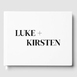 Luxus | Bold Modern Minimalistisch Wedding Guest B Gästebuch