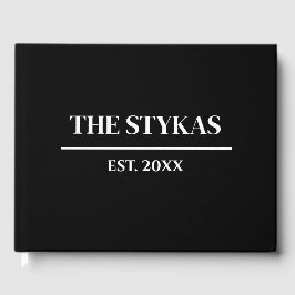 Luxus | Bold Modern Minimalistisch Wedding Guest B Gästebuch