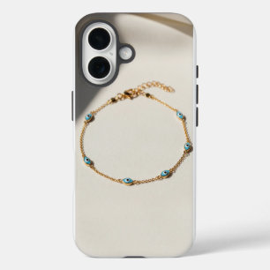Luxus-Böser-Blick-Fußkette mit zarter Kette iPhone 16 Hülle