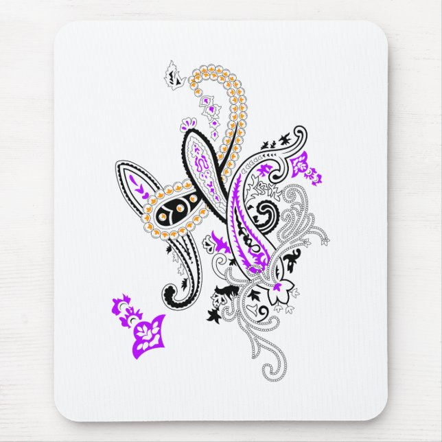 Luxus-Botanik-Paisley-Kollektion Mousepad (Vorne)