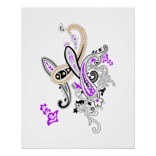 Luxus-Botanik-Paisley-Kollektion Poster