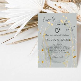 Luxus-Botanische Hochzeit -Happily Ever After-Part Einladung
