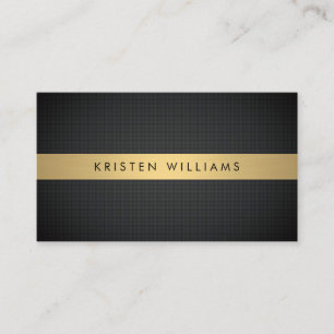 Luxus Boutique Gold Bar auf Textured Black Bkgrd Visitenkarte
