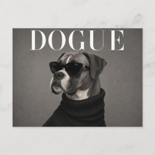 Luxus-Boxer-Hundeporträt Postkarte
