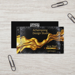 Luxus-Branding: Opulente Executive-Gold-Swirle Visitenkarte
