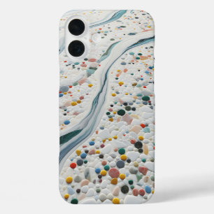 Luxus-Buntkiesel-Stein-Handyhülle - Elegant iPhone 16 Plus Hülle
