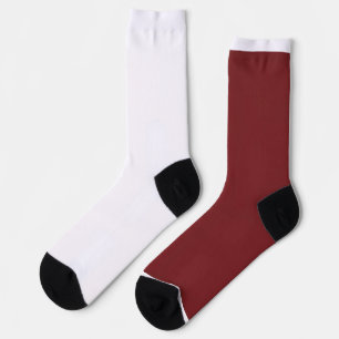 Luxus-Burgunder-Crewsocken Minimalist-Geschenk Socken
